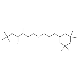 Tert-butyl methyl(2-(2-((2,2,6,6-tetramethylpiperidin-4-yl)amino)ethoxy)ethyl)carbamate Structure
