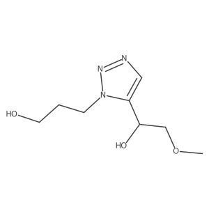 3-{5-[(1S)-1-hydroxy-2-methoxyethyl]-1H-1,2,3-triazol-1-yl}propan-1-ol结构式