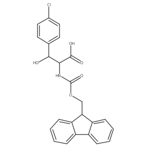 3-(4-chlorophenyl)-2-({[(9H-fluoren-9-yl)methoxy]carbonyl}amino)-3-hydroxypropanoic acid Structure