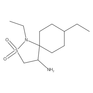 4-Amino-1,8-diethyl-2lambda6-thia-1-azaspiro[4.5]decane-2,2-dione结构式