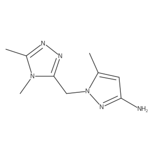 1-[(dimethyl-4H-1,2,4-triazol-3-yl)methyl]-5-methyl-1H-pyrazol-3-amine结构式