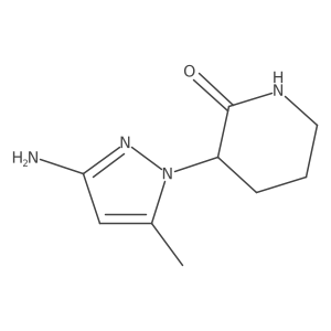 3-(3-amino-5-methyl-1H-pyrazol-1-yl)piperidin-2-one Structure