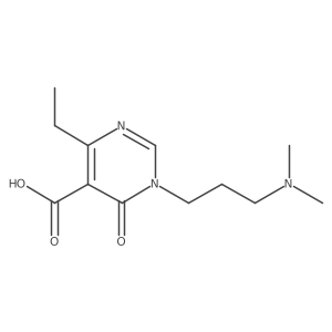 1-[3-(Dimethylamino)propyl]-4-ethyl-6-oxo-1,6-dihydropyrimidine-5-carboxylic acid Structure