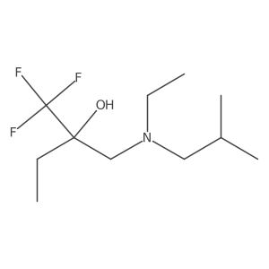 2-{[Ethyl(2-methylpropyl)amino]methyl}-1,1,1-trifluorobutan-2-ol结构式