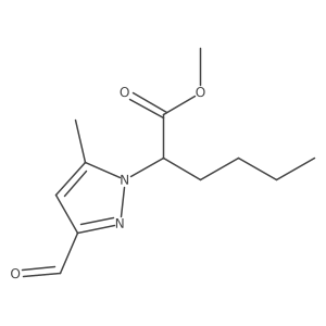 methyl 2-(3-formyl-5-methyl-1H-pyrazol-1-yl)hexanoate结构式