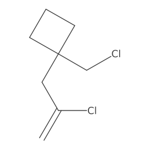 1-(Chloromethyl)-1-(2-chloroprop-2-en-1-yl)cyclobutane结构式