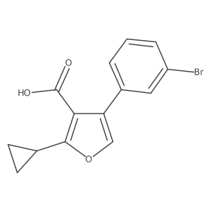 4-(3-Bromophenyl)-2-cyclopropylfuran-3-carboxylic acid结构式