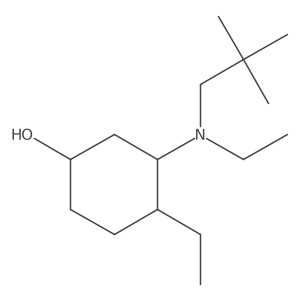 3-[(2,2-Dimethylpropyl)(ethyl)amino]-4-ethylcyclohexan-1-ol结构式