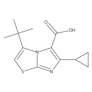 3-Tert-butyl-6-cyclopropylimidazo[2,1-b][1,3]thiazole-5-carboxylic acid结构式