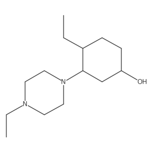 4-Ethyl-3-(4-ethylpiperazin-1-yl)cyclohexan-1-ol Structure