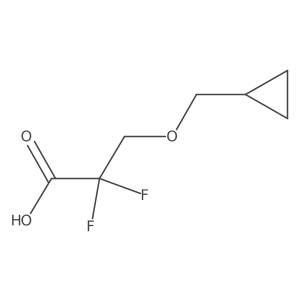 3-(Cyclopropylmethoxy)-2,2-difluoropropanoic acid结构式