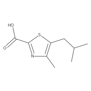 4-Methyl-5-(2-methylpropyl)-1,3-thiazole-2-carboxylic acid结构式