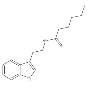 N-[2-(1H-indol-3-yl)ethyl]hexanamide Structure