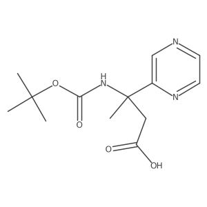 3-{[(Tert-butoxy)carbonyl]amino}-3-(pyrazin-2-yl)butanoic acid Structure