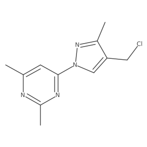 4-[4-(chloromethyl)-3-methyl-1H-pyrazol-1-yl]-2,6-dimethylpyrimidine Structure
