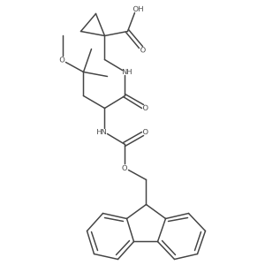 1-{[2-({[(9H-fluoren-9-yl)methoxy]carbonyl}amino)-4-methoxy-4-methylpentanamido]methyl}cyclopropane-1-carboxylic acid结构式