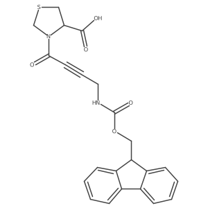 3-[4-({[(9H-fluoren-9-yl)methoxy]carbonyl}amino)but-2-ynoyl]-1,3-thiazolidine-4-carboxylic acid结构式
