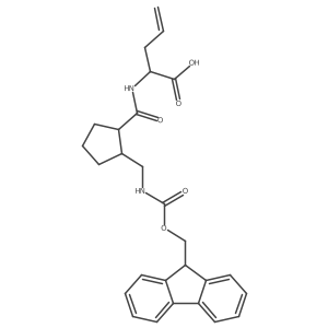 2-({2-[({[(9H-fluoren-9-yl)methoxy]carbonyl}amino)methyl]cyclopentyl}formamido)pent-4-enoic acid结构式