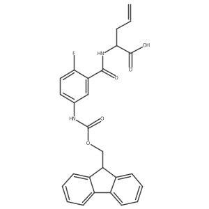 2-{[5-({[(9H-fluoren-9-yl)methoxy]carbonyl}amino)-2-fluorophenyl]formamido}pent-4-enoic acid Structure