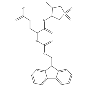 4-({[(9H-fluoren-9-yl)methoxy]carbonyl}amino)-4-[(4-methyl-1,1-dioxo-1lambda6-thiolan-3-yl)carbamoyl]butanoic acid Structure