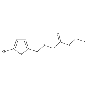Ethyl 2-{[(5-chlorofuran-2-yl)methyl]sulfanyl}acetate结构式