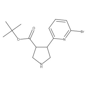 Tert-butyl 4-(6-bromopyridin-2-yl)pyrrolidine-3-carboxylate结构式