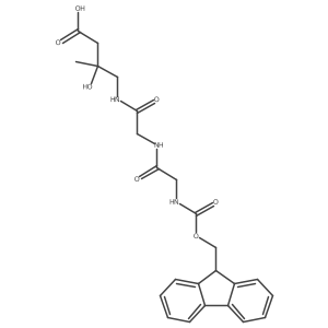 4-{2-[2-({[(9H-fluoren-9-yl)methoxy]carbonyl}amino)acetamido]acetamido}-3-hydroxy-3-methylbutanoic acid Structure