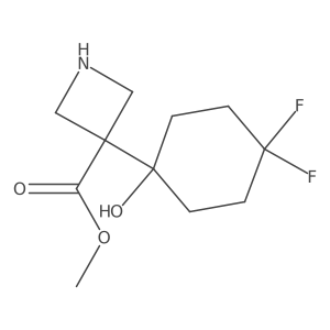 Methyl 3-(4,4-difluoro-1-hydroxycyclohexyl)azetidine-3-carboxylate Structure