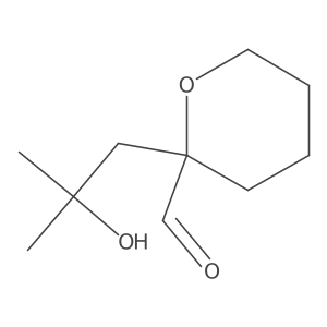 2-(2-Hydroxy-2-methylpropyl)oxane-2-carbaldehyde Structure