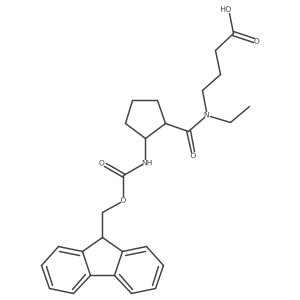 4-{N-ethyl-1-[2-({[(9H-fluoren-9-yl)methoxy]carbonyl}amino)cyclopentyl]formamido}butanoic acid Structure