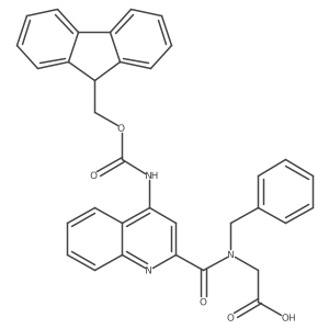 2-{N-benzyl-1-[4-({[(9H-fluoren-9-yl)methoxy]carbonyl}amino)quinolin-2-yl]formamido}acetic acid Structure