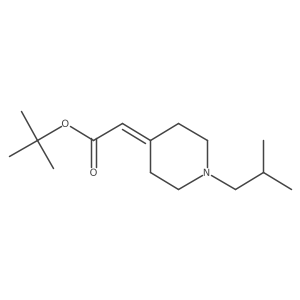 Tert-butyl 2-[1-(2-methylpropyl)piperidin-4-ylidene]acetate结构式