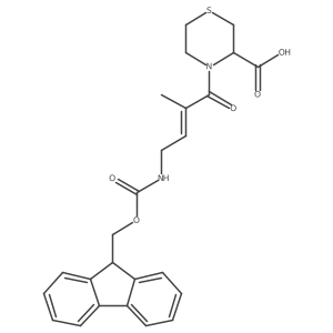 4-[4-({[(9H-fluoren-9-yl)methoxy]carbonyl}amino)-2-methylbut-2-enoyl]thiomorpholine-3-carboxylic acid结构式