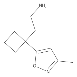 2-[1-(3-Methyl-1,2-oxazol-5-yl)cyclobutyl]ethan-1-amine Structure