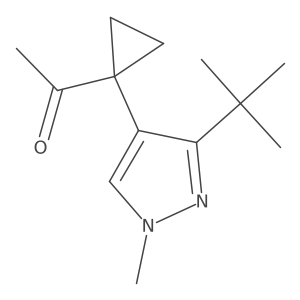 1-[1-(3-tert-butyl-1-methyl-1H-pyrazol-4-yl)cyclopropyl]ethan-1-one Structure