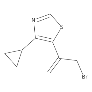5-(3-Bromoprop-1-en-2-yl)-4-cyclopropyl-1,3-thiazole结构式