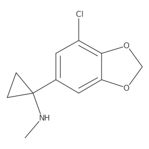 1-(7-chloro-1,3-dioxaindan-5-yl)-N-methylcyclopropan-1-amine Structure