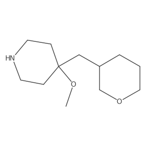 4-Methoxy-4-[(oxan-3-yl)methyl]piperidine结构式