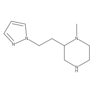 1-methyl-2-[2-(1H-pyrazol-1-yl)ethyl]piperazine结构式