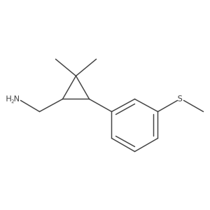 {2,2-Dimethyl-3-[3-(methylsulfanyl)phenyl]cyclopropyl}methanamine结构式