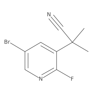 2-(5-Bromo-2-fluoropyridin-3-yl)-2-methylpropanenitrile结构式