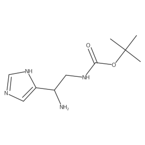 tert-butyl N-[2-amino-2-(1H-imidazol-5-yl)ethyl]carbamate结构式
