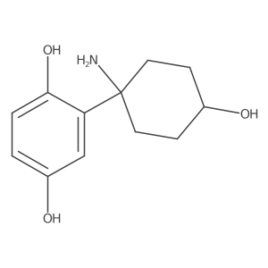 2-(1-Amino-4-hydroxycyclohexyl)benzene-1,4-diol结构式
