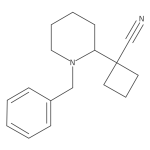 1-(1-Benzylpiperidin-2-yl)cyclobutane-1-carbonitrile结构式