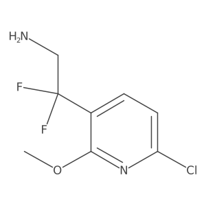 2-(6-Chloro-2-methoxypyridin-3-yl)-2,2-difluoroethan-1-amine结构式