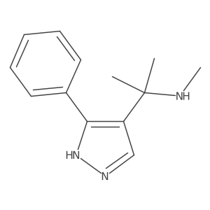 methyl[2-(3-phenyl-1H-pyrazol-4-yl)propan-2-yl]amine结构式