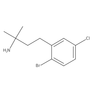 4-(2-Bromo-5-chlorophenyl)-2-methylbutan-2-amine结构式
