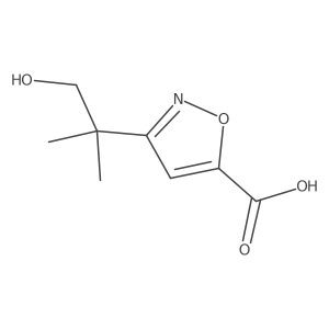 3-(1-Hydroxy-2-methylpropan-2-yl)-1,2-oxazole-5-carboxylic acid Structure