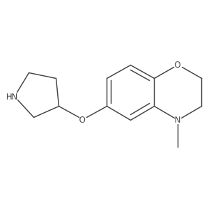 4-methyl-6-(pyrrolidin-3-yloxy)-3,4-dihydro-2H-1,4-benzoxazine结构式