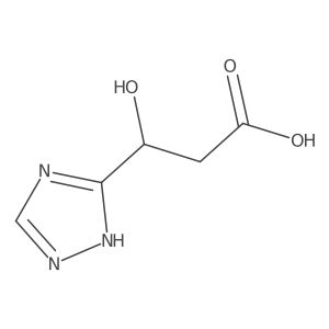 3-hydroxy-3-(1H-1,2,4-triazol-3-yl)propanoic acid结构式